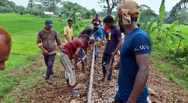 Khulna Station Rail Line Maintenance